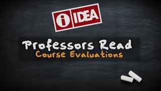 Professors Reading Their Course Evaluations