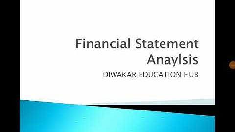 Financial Statement  Analysis- UGC NET Commerce & Management