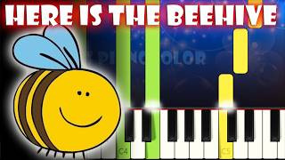 Here is the Beehive - Super Simple Songs | Piano Tutorial | Karaoke