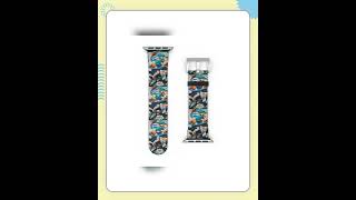 Koi Pond Pattern Watch Band | Floral Water Lily Apple Watch Strap