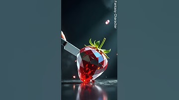 Mind-Blowing Crystal Strawberry Sliced in Slow Motion 🍓✨