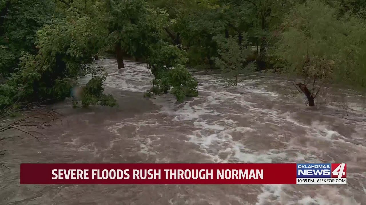Heavy rain causes severe flooding in Norman - YouTube