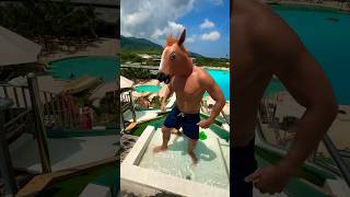 Squishy Monkeys Epic Water Slide Adventure With Horse