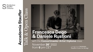 Stauffer Talks & Open Masterclass:  Francesca Dego & Daniele Rustioni