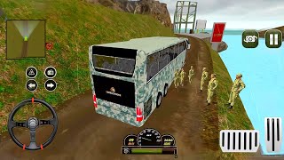 US Army Officer Bus Transporter Driving - Offroad Bus Transport Duty Driver - Android GamePlay screenshot 5