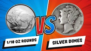 1/10 Silver Rounds vs Mercury Dimes: Which is the Better Investment?