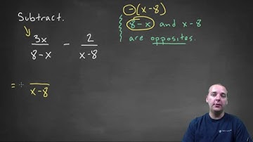 How to Add or Subtract Rational Expressions with Opposite Denominators