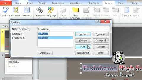 Documents PowerPoint 2010 Training: Checking Spelling.m4v