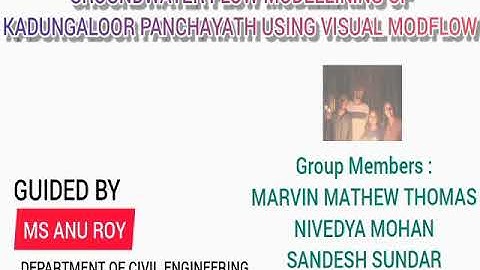 Groundwater flow modelling using visual modflow