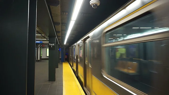 NYC Subway: Grand Central bound R62A 42 St Shuttle (6-car) leaving Times Square Track 1