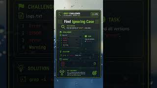 Find Errors Ignoring Case** 🔍 | Grep Challenge #02