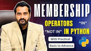 Membership Operators in Python Explained in Hindi | in &amp; not in with Examples | Python for Beginners