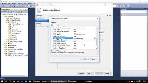 Microsoft Sql Server Script Almak ve Geri Yüklemek