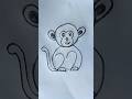 022 থেকে Monkey Drawing 🐒 | Number Drawing Trick | MRA Drawing and Crafting #shorts