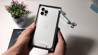 iPhone 12 Pro Silver 128 GB Unboxing, Accessories and Cases | ASMR 📱