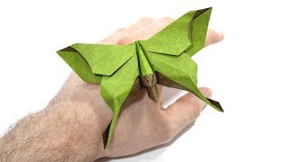 ORIGAMI BUTTERFLY LUNA MOTH TUTORIAL (Michael LaFosse) 折り紙 蝶  Schmetterling  mariposa