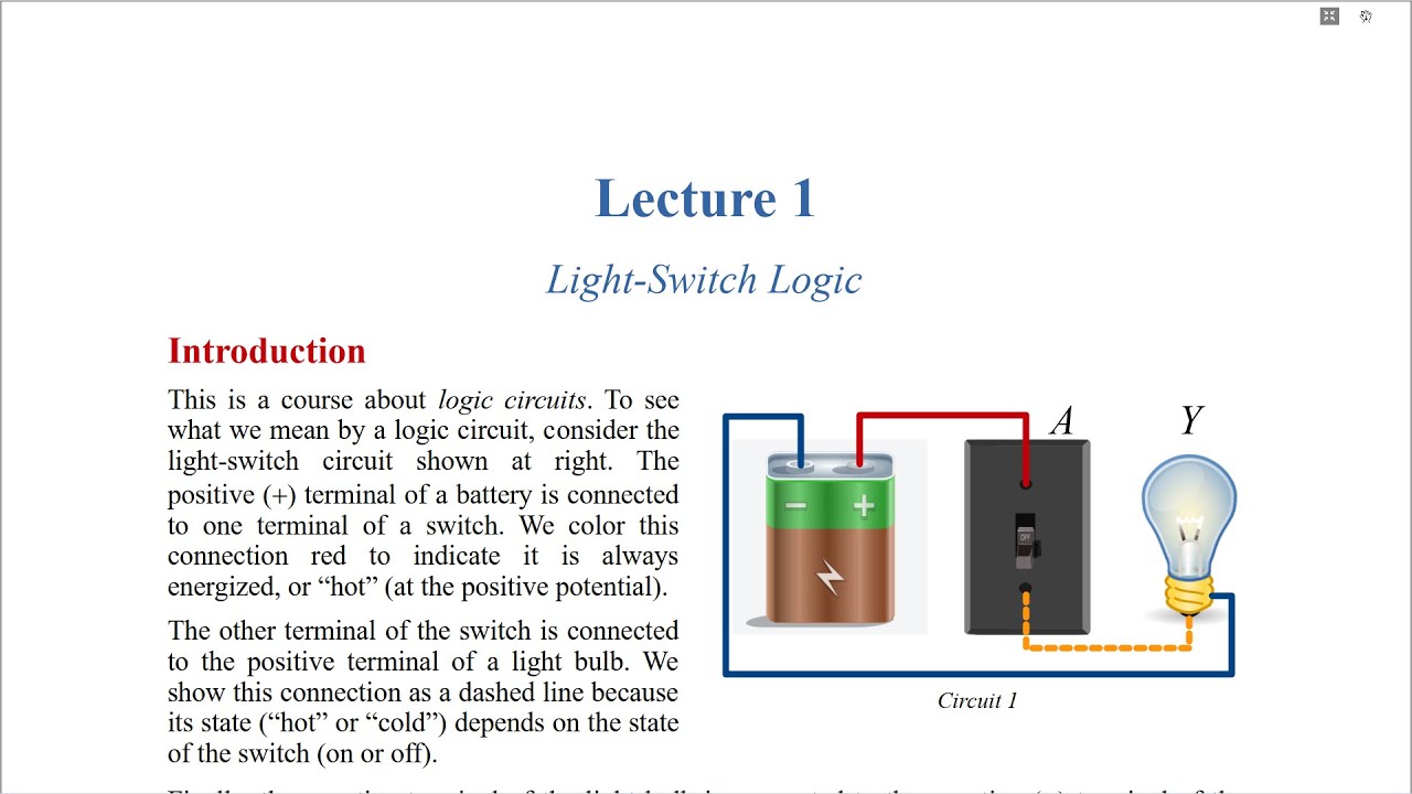 LC Lecture 01 Light Switch Logic - YouTube