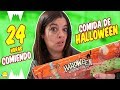 24 Horas comiendo comida Terrorífica de Halloween!! Comida Comprada vs Comida Casera | Jordi y Bego