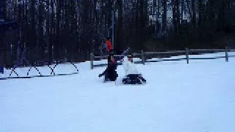 Pamela and Marcela Snowboarding