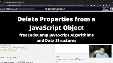 Delete Properties from a JavaScript Object (Basic JavaScript) freeCodeCamp tutorial