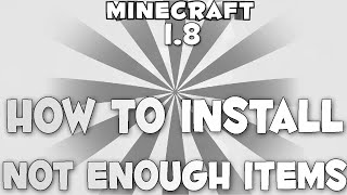 Minecraft 1.8 Not Enough Items Install Tutorial Nei Fasteasy