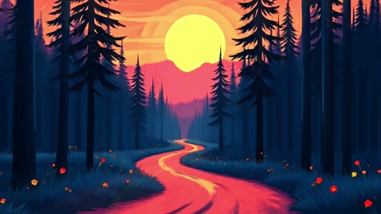 🌲 SynthWave Sunset 🌅 Burning Horizon - Frequencies Of Fire | BitFrequencies