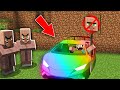 Minecraft NOOB vs PRO: WHY NOOB DONT LET THIS VILLAGERS IN SECRET RAINBOW CAR? 100% trolling