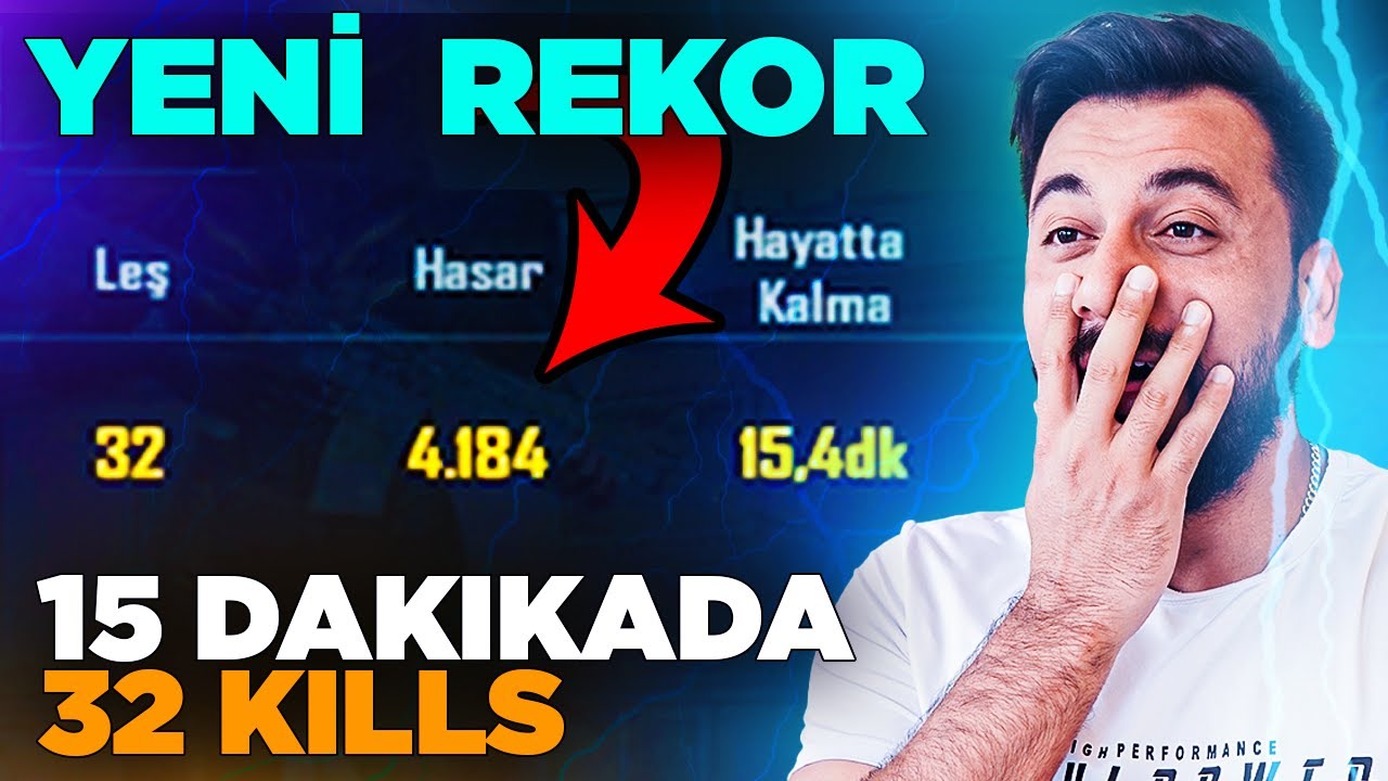 YENİ REKOR!!!😱 15 DAKIKADA 32 KILLS / Pubg Mobile