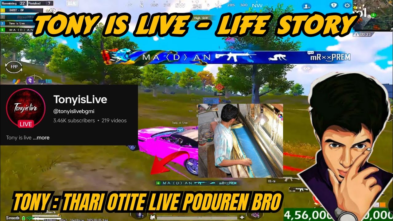 Tony is live life story | Madan #madan #madanop #bgmilive