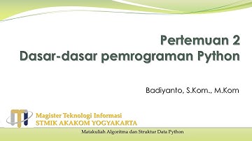 Pertemuan 2 Algoprima dan Struktur Data Phyton