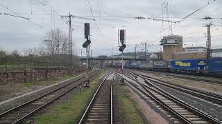 Führerstandmitfahrt. Aschafenburg - Würzburg Teil 2. Cabview. Z kabiny maszynisty. BR-185.