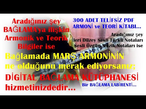 Bağlamada MUHAYYERKÜRDİ PEŞREVİ (Sanat Müziği Notaları)