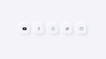 UI Neumorphic Social Media Icons with Hover Effect | HTML& CSS Tutorial