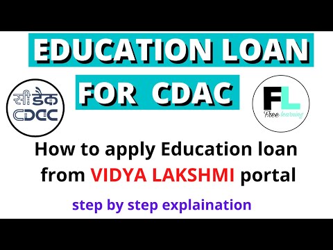 CDAC Education loan process | VIDYA LAKSHMI Education loan process | step by step explaination