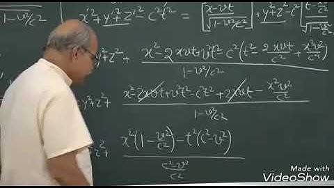 Lectures On Special Theory Of Relativity By Prof H C Verma ! Lecture 8 ! Part 2 ! Showing Some Probl