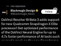 Danvinci Resolve Native for Snapdragon X Elite Windows on arm