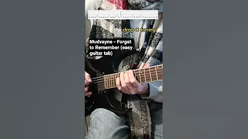 Mudvayne - Forget to remember (easy guitar tab)