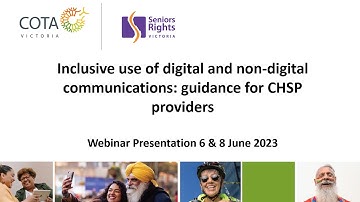 Webinar: Inclusive use of digital and non-digital communications (Session 2)