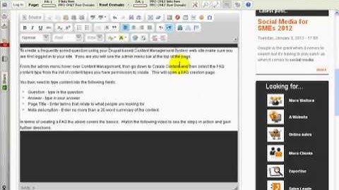 How to create a frequently asked question