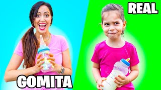 QUIÉN TUVO MÁS SUERTE? 😂 GOMITA vs REAL 🔥 Sandra Cires Art