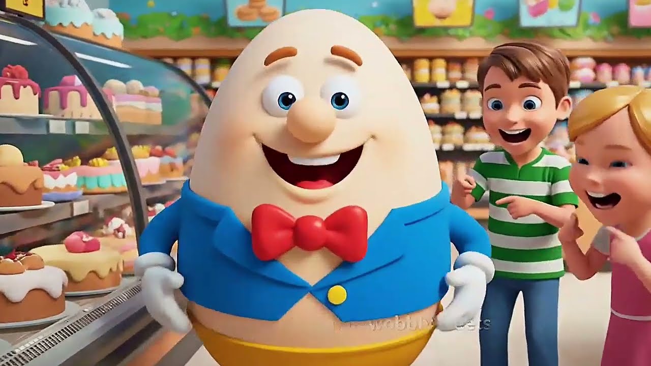"🎶 Humpty Dumpty Goes Grocery Shopping! 🥕 A Fun Nursery Rhyme Adventure for Kids!"