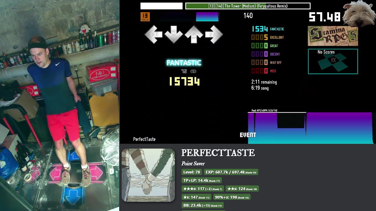 PerfectTaste - ITG - [13] The Tower (Medium) (Feryquitous Remix) 99.90%