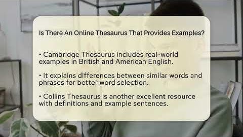 Is There An Online Thesaurus That Provides Examples? - The Language Library