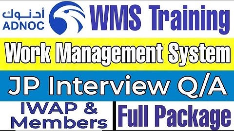 What is the full form of IWAP & Purpose of IWAP in WMS? | ADNOC interview Questions for JP Interview
