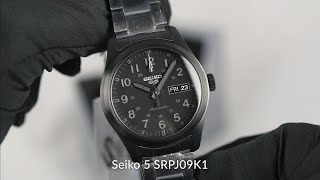 Seiko 5 Sports SRPJ09K1 Stealth Full Black - Jam Tangan Pria SRPJ09