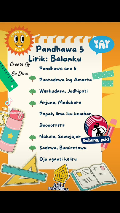 Lagu PANDHAWA 5 DAN KERATONNYA #laguviral #lagu #fyp #kelas6 #sd #lagupembelajaran