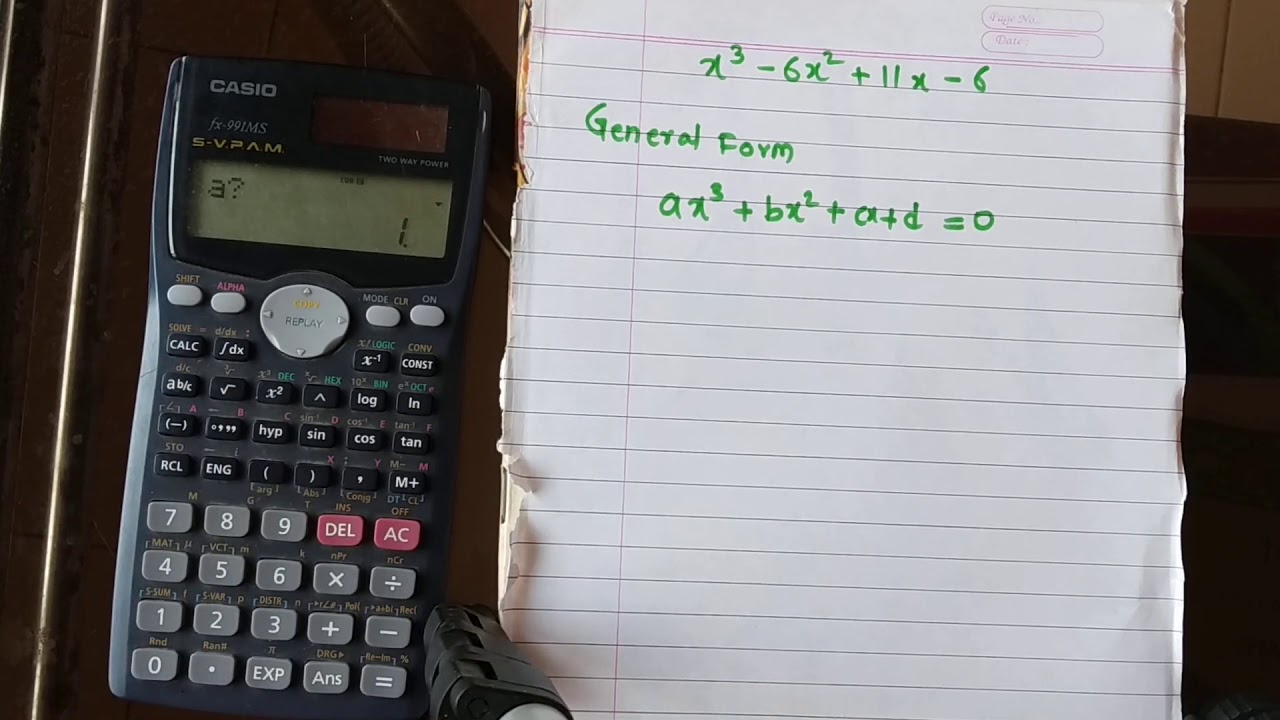 How to solve cubic eqation by using casio fx-991MS calculator - YouTube