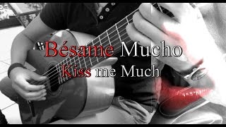 Video thumbnail of "besame mucho Guitarra tutorial Kiss me much Tabs #76"