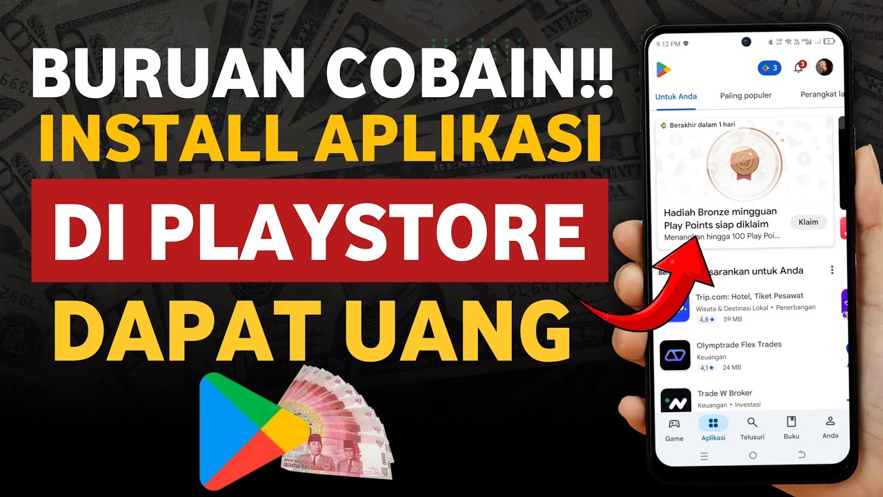 Dapetin Uang Hitungan Detik - Cuma Install Aplikasi Playstore Langsung di bayar!!