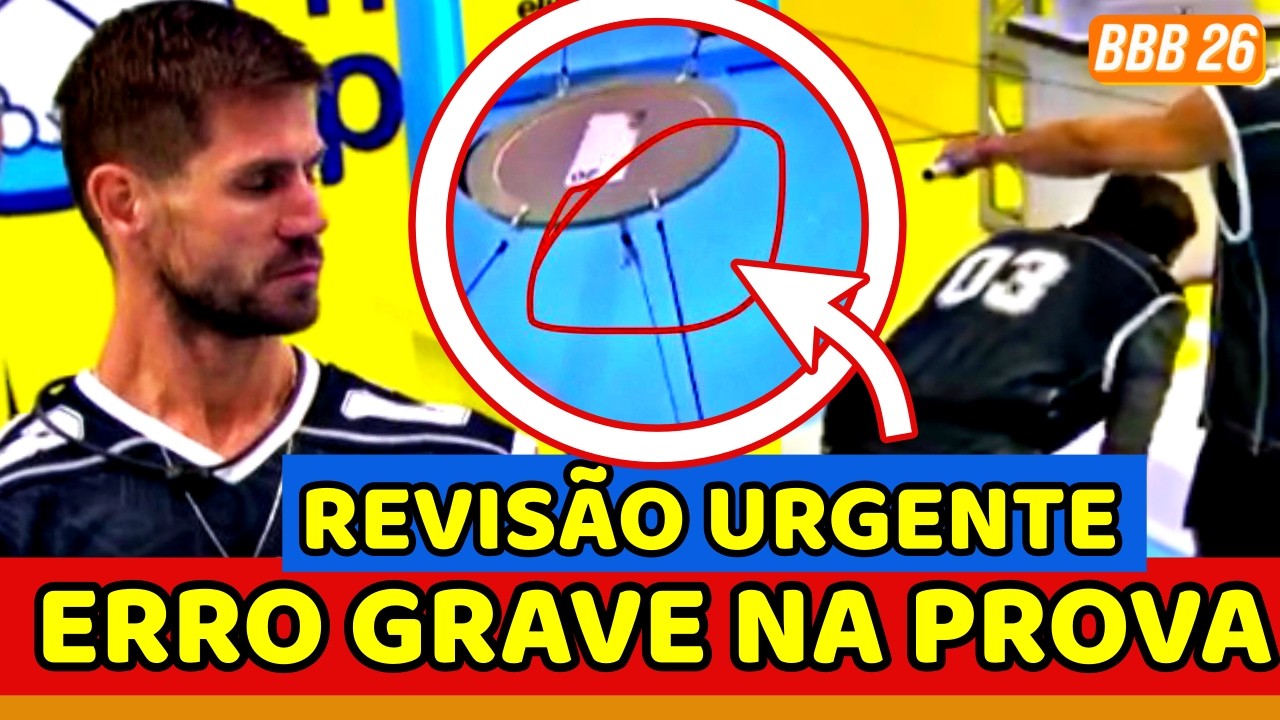 ⚠️🚨BBB26 AGORA! ERRO GRAVE NA PROVA FAVORECE JONAS; Jordana PEDE REVISÃO DA APROVA APÓS ELIMINAÇÃO